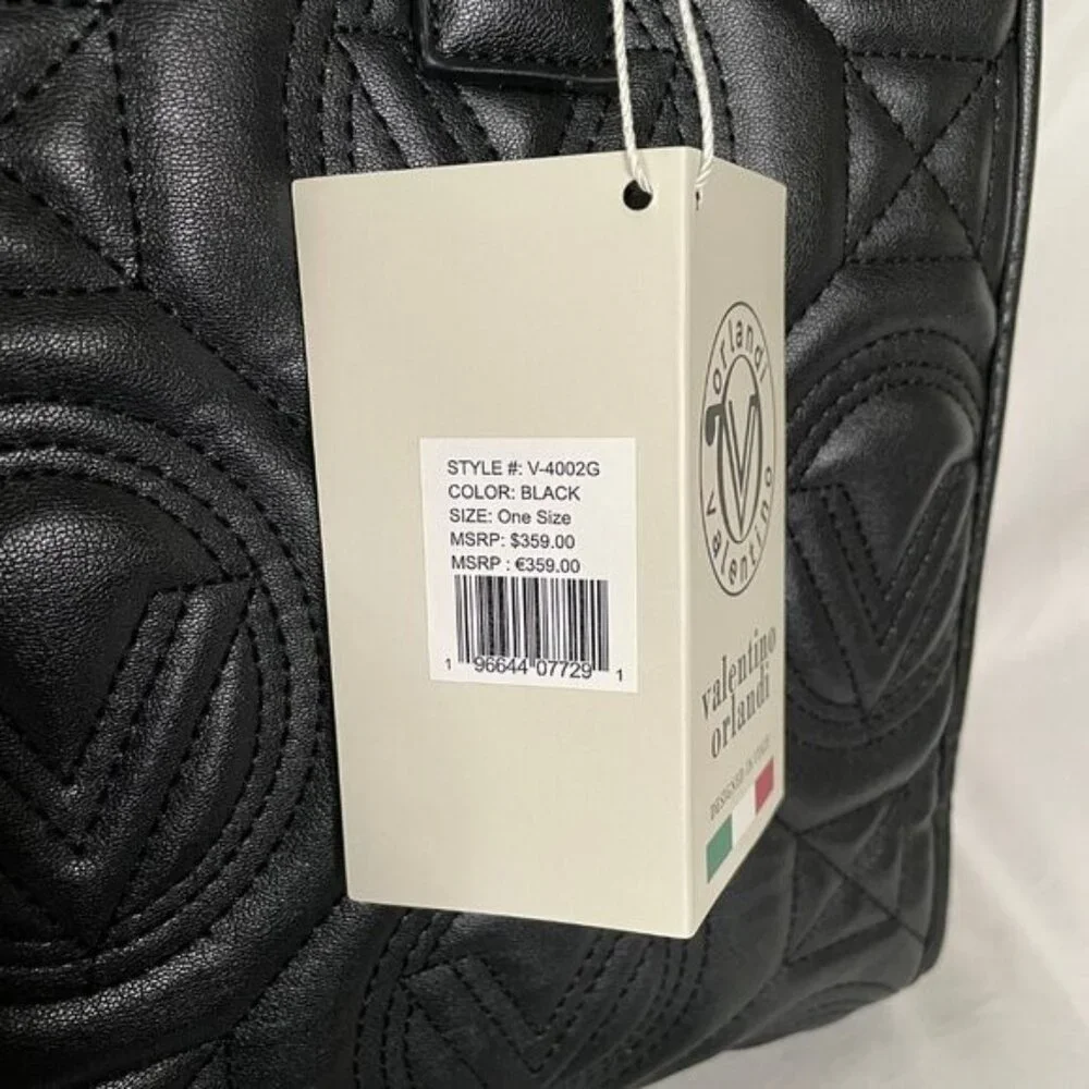 Valentino Orlandi Extra Large Quilted Tote Bag NWT